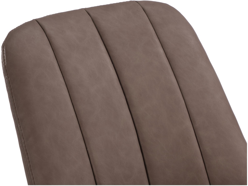 Apollo Upholstered Dining Chair in Cinnamon Synthetic Leather and Brushed Bronze Metal - image 2