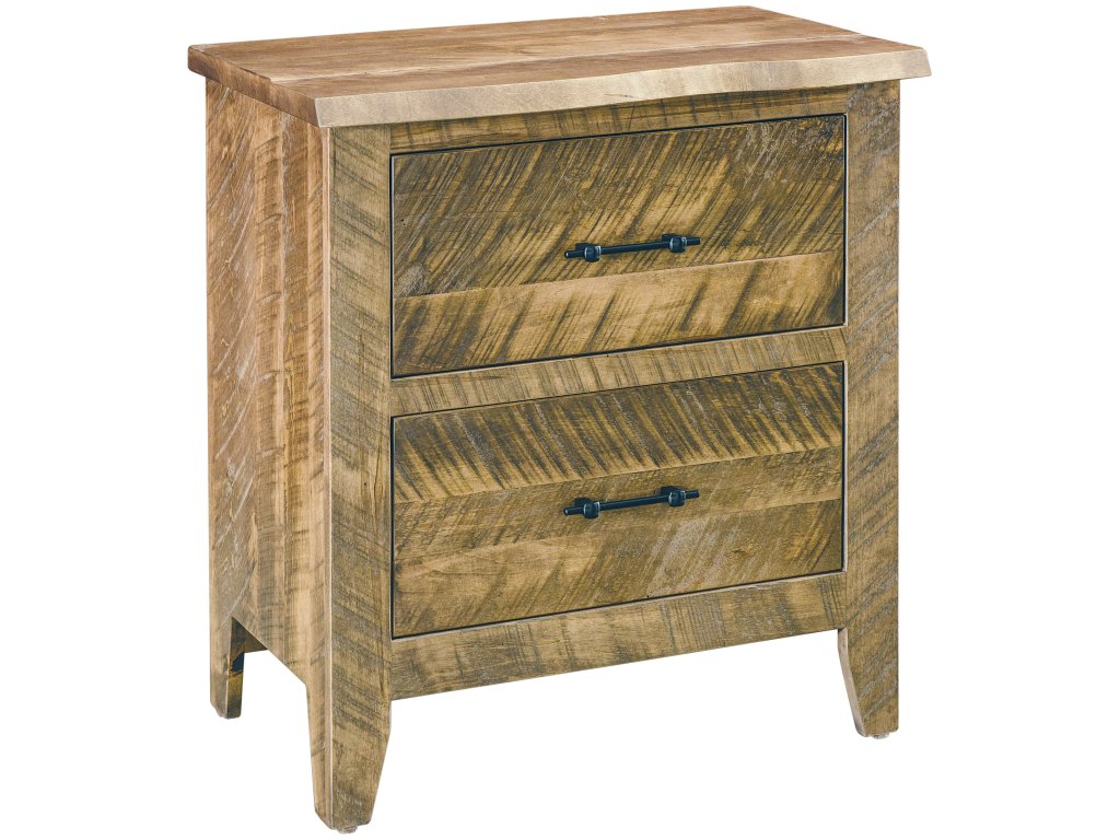 Amish Rough Sawn 2 Drawer Nightstand - main image
