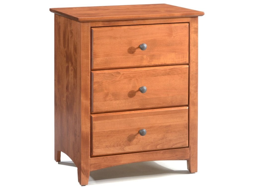 Shaker 3 Drawer Wide Nightstand - main image