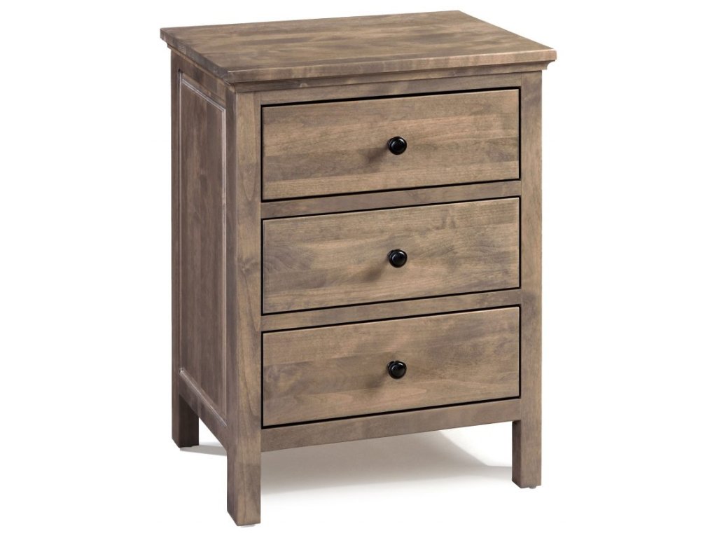 Heritage 3 Drawer Wide Nightstand - main image