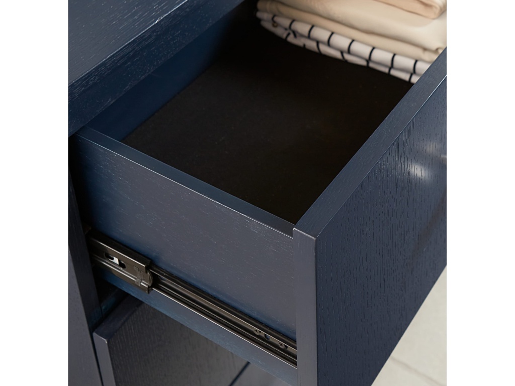 Argento Five Drawer Chest in Navy Blue and Burnished Brass (2024) - main image