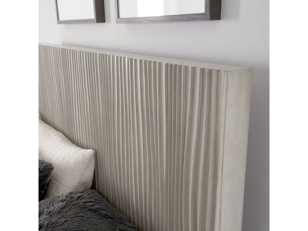 Argento Wave-Patterned Bed in Misty Grey - image 2