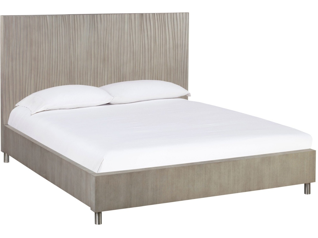 Argento Wave-Patterned Bed in Misty Grey - image 3