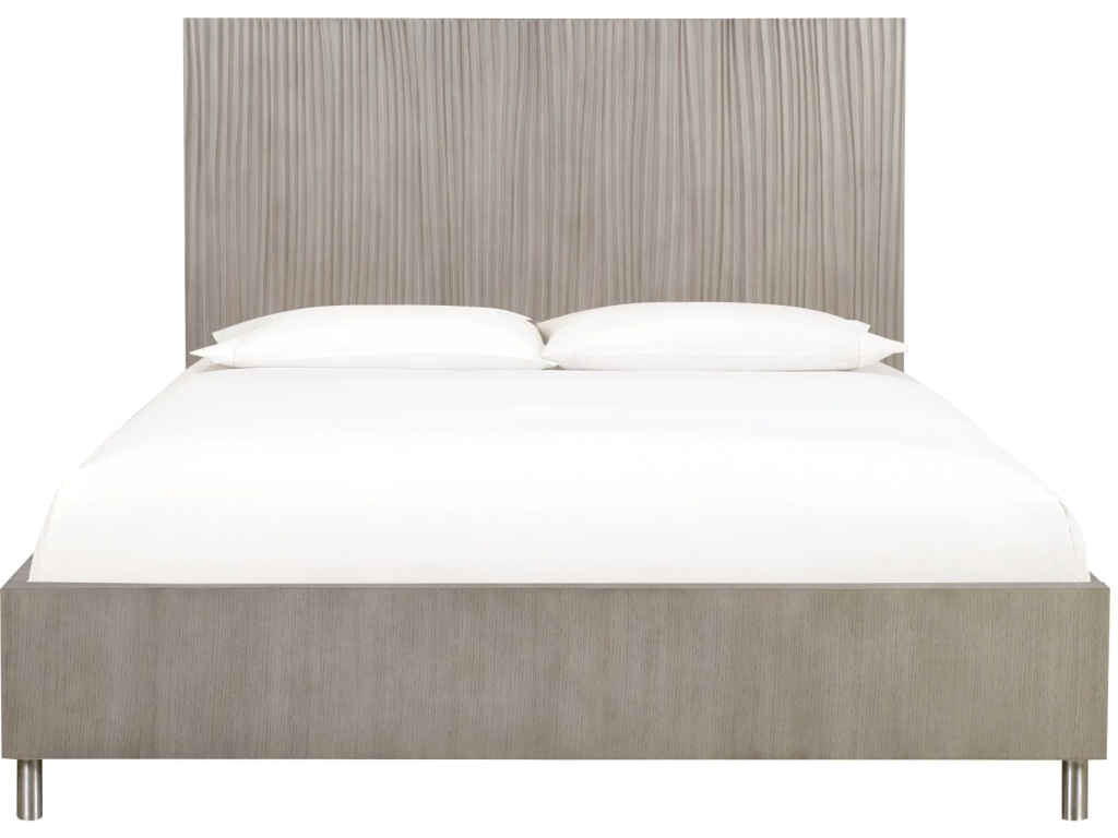 Argento Wave-Patterned Bed in Misty Grey - image 4