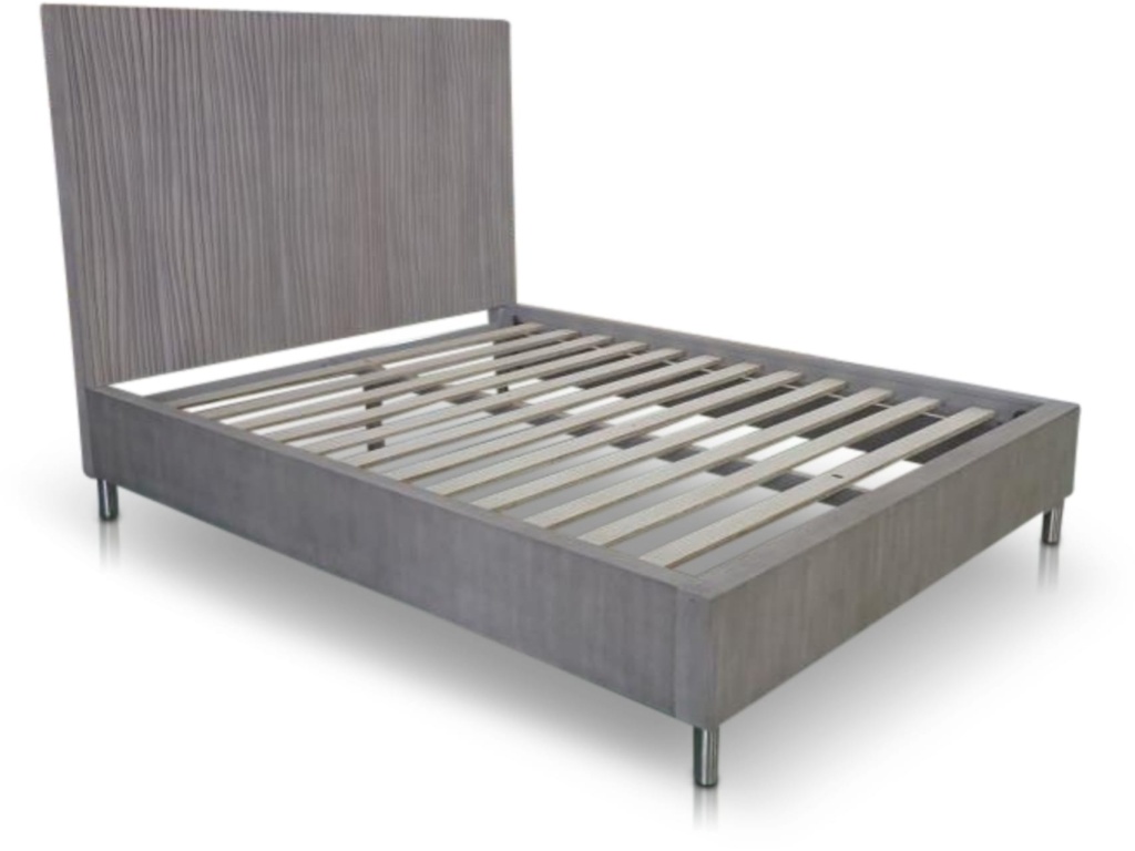 Argento Wave-Patterned Bed in Misty Grey - image 6