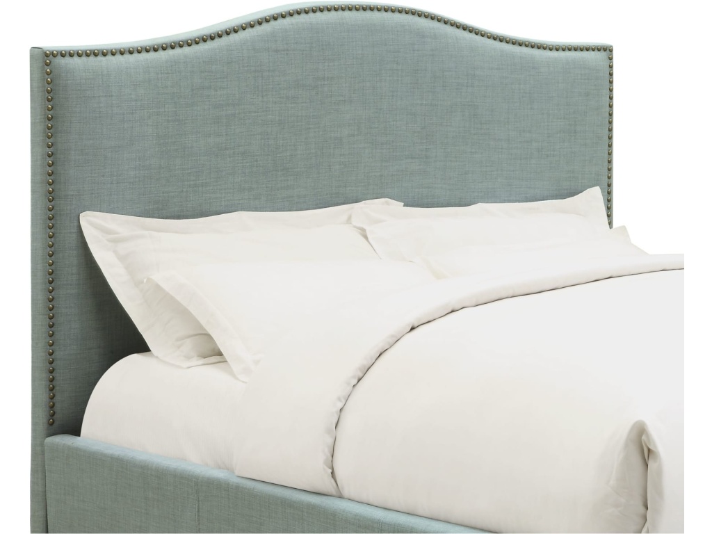 Ariana Camelback Upholstered Headboard in Bluebird Linen - image 5