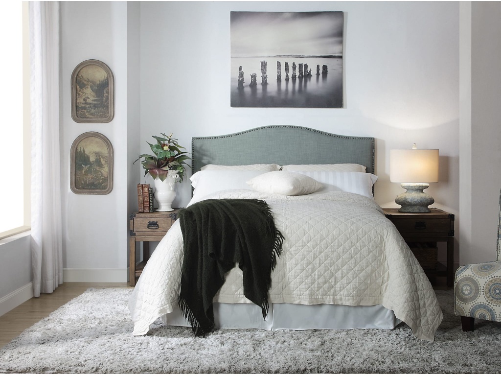 Ariana Upholstered Platform Bed in Bluebird - image 1