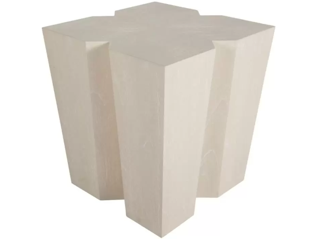 Arthur Side Table- Cerused White - main image