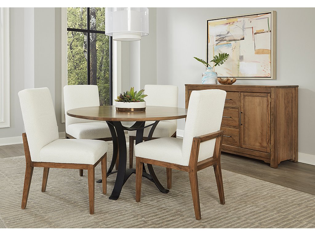 48 Inch Round Table W/ Metal Base - image 4
