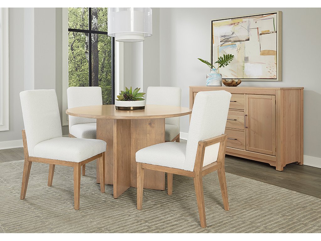 60 Inch Round Table W/ Wood Base - main image