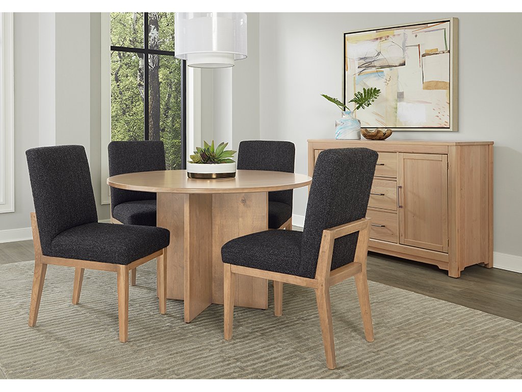 60 Inch Round Table W/ Wood Base - image 2