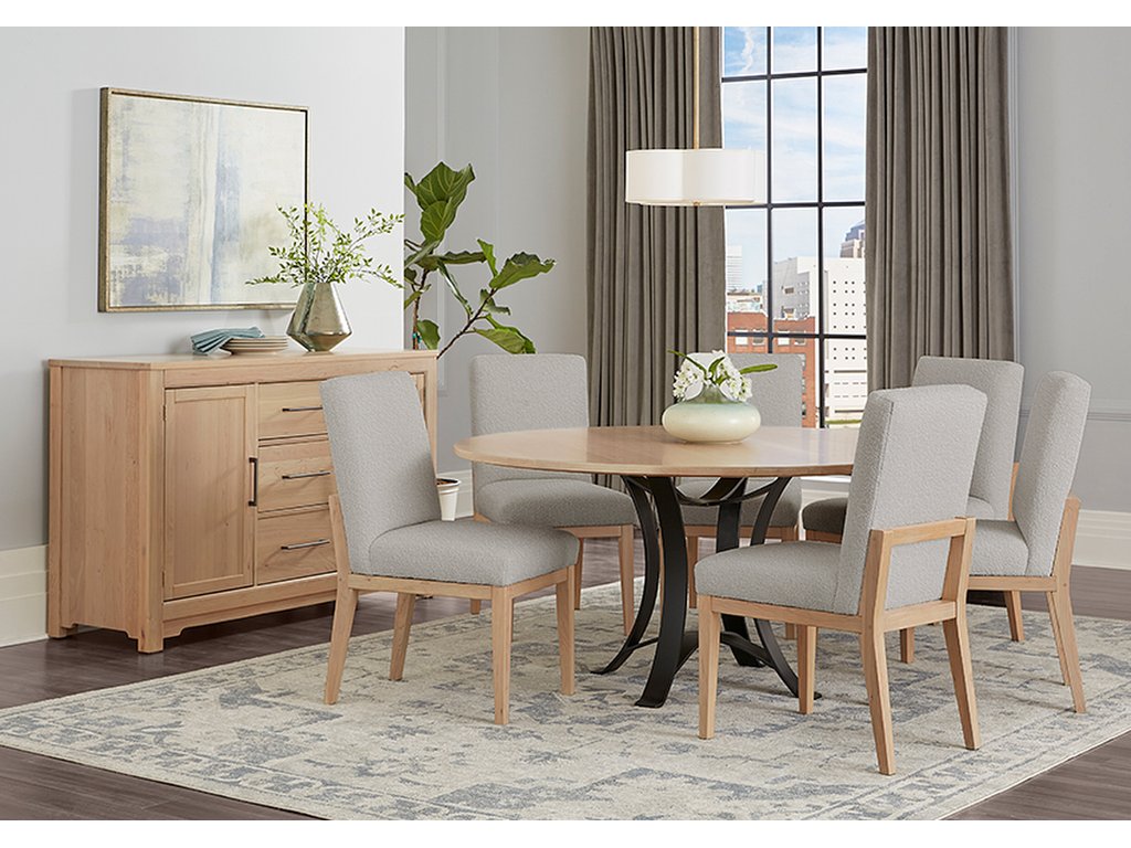 60 Inch Round Table W/ Metal Base - main image