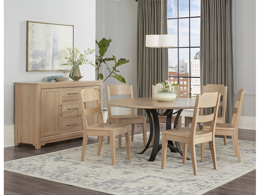 48 Inch Round Table W/ Metal Base - image 1