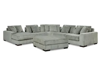 Lindyn 5-Piece Sectional and Ottoman