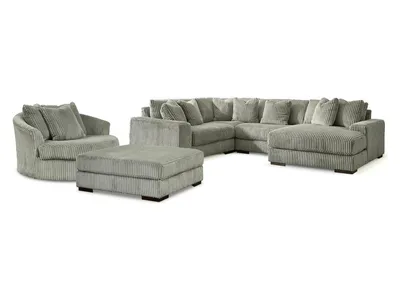 Lindyn 4-Piece Sectional, Chair and Ottoman