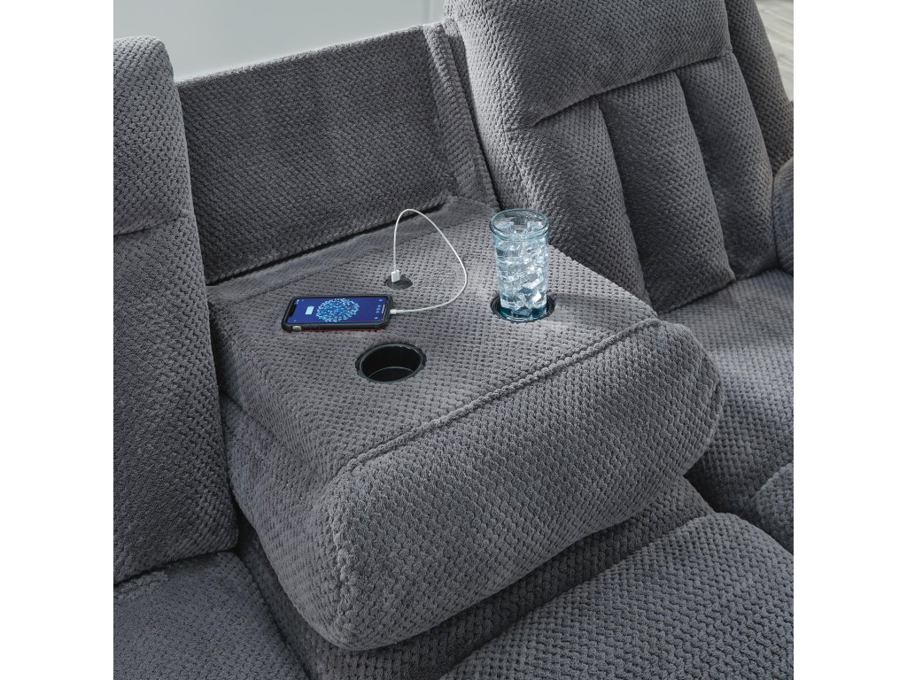 Observation Power Reclining Sofa with Drop Down Table - image 7