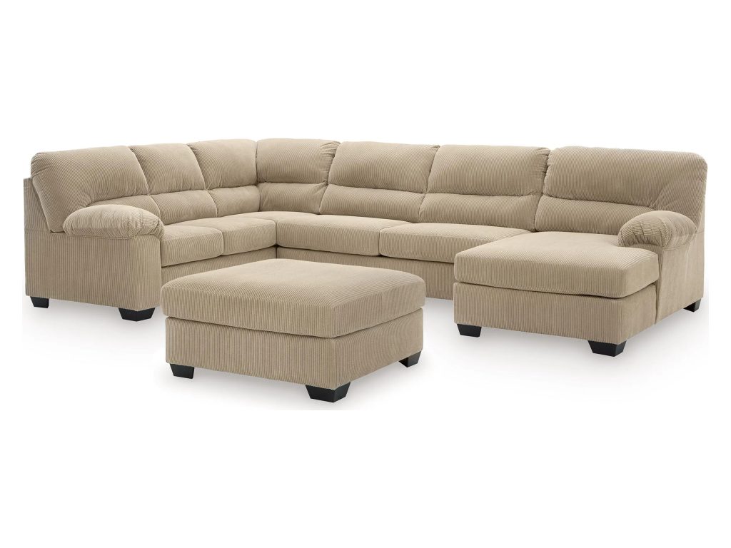 SimpleJoy 3-Piece Sectional and Ottoman - main image