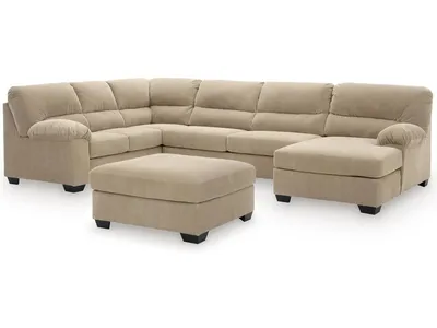 SimpleJoy 3-Piece Sectional and Ottoman