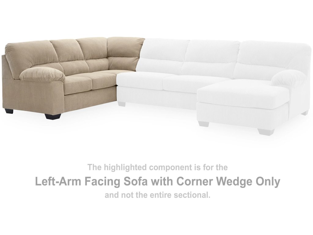 SimpleJoy Left-Arm Facing Sofa with Corner Wedge - image 1