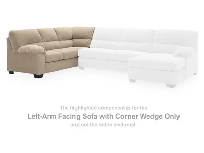 SimpleJoy Left-Arm Facing Sofa with Corner Wedge