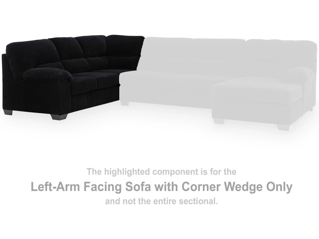 SimpleJoy Left-Arm Facing Sofa with Corner Wedge - image 1