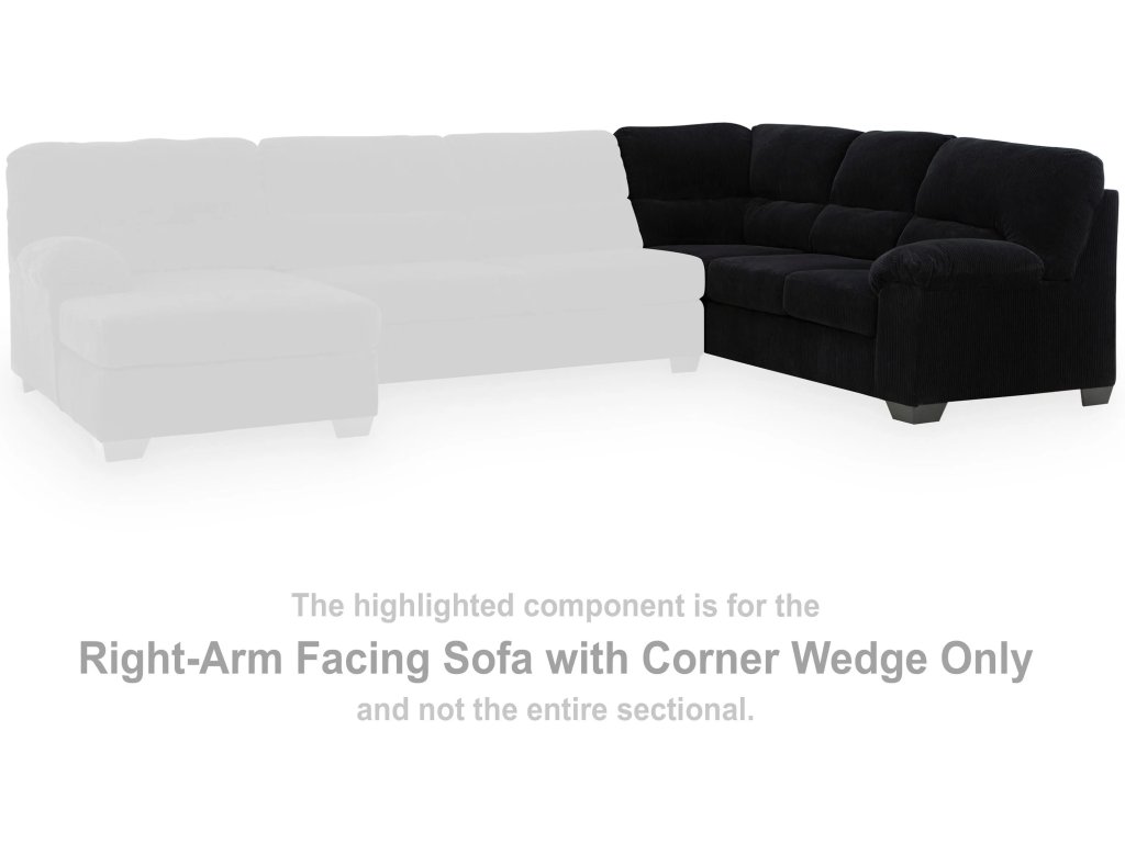 SimpleJoy Right-Arm Facing Sofa with Corner Wedge - image 1