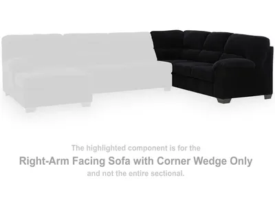 SimpleJoy Right-Arm Facing Sofa with Corner Wedge - Alternative View
