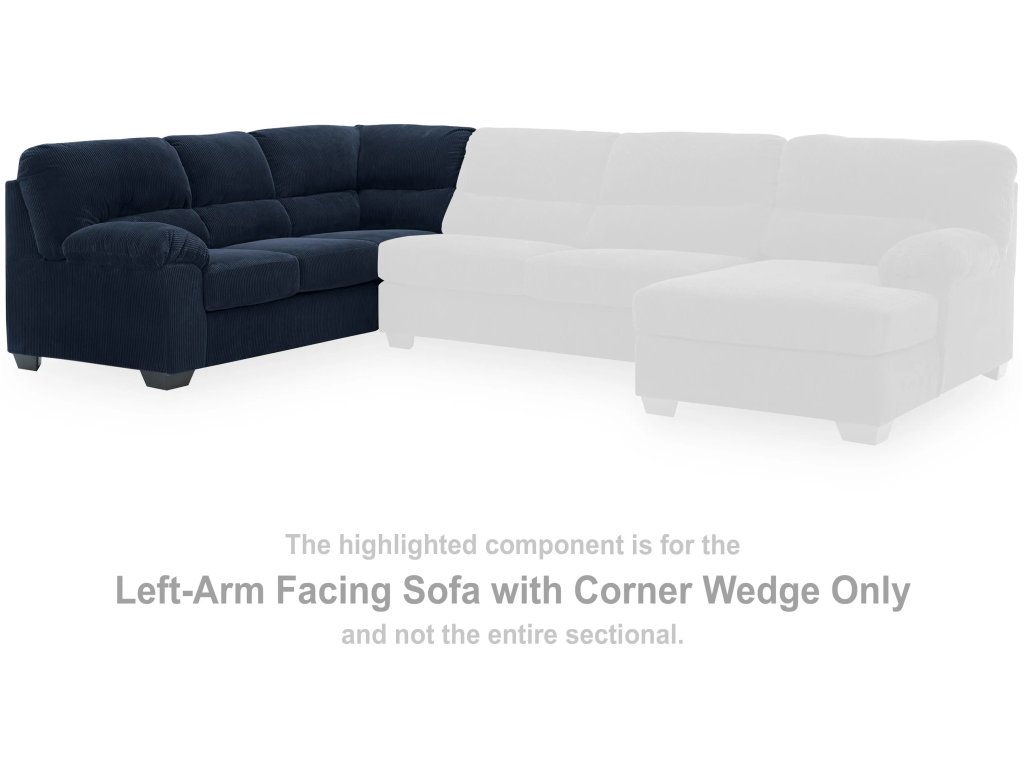 SimpleJoy Left-Arm Facing Sofa with Corner Wedge - image 1