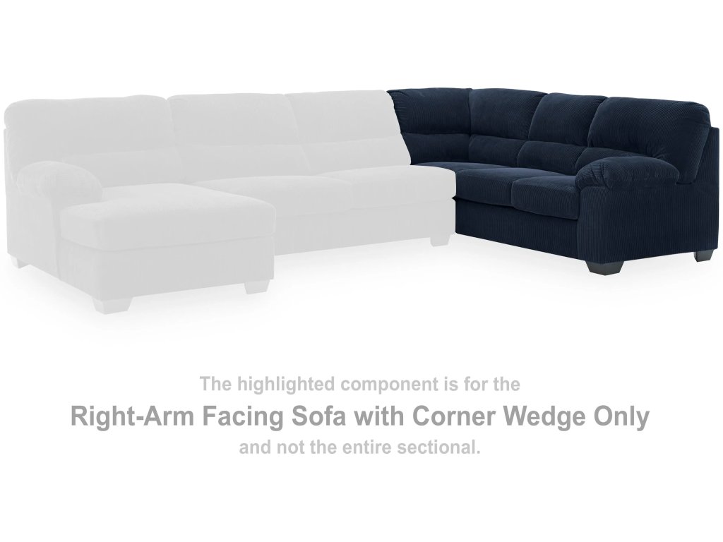 SimpleJoy Right-Arm Facing Sofa with Corner Wedge - image 1