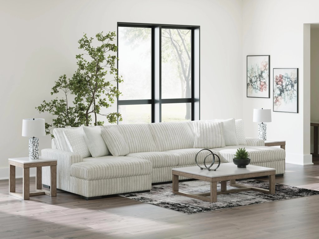 Stupendous 4-Piece Sectional with Double Chaise - image 2