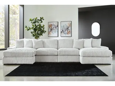 Stupendous 4-Piece Sectional with Double Chaise - Alternative View