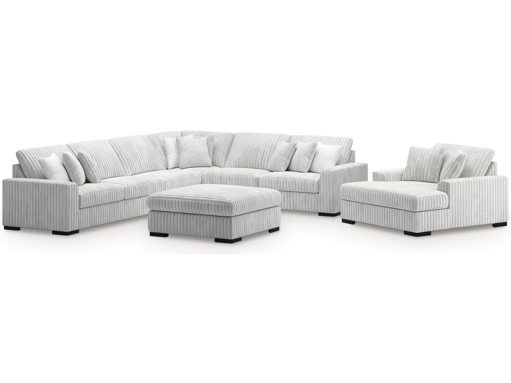 Stupendous 4-Piece Sectional, Oversized Chaise and Ottoman - main image