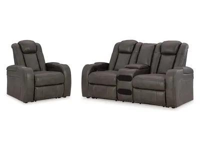 Fyne-Dyme Power Reclining Loveseat and Recliner