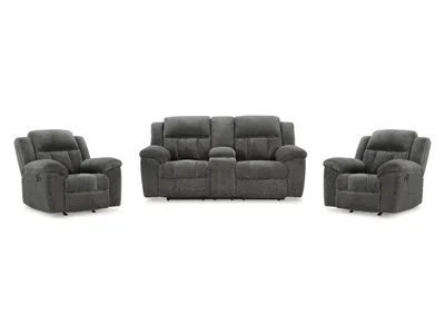 Frohn Reclining Loveseat with Console and 2 Recliners