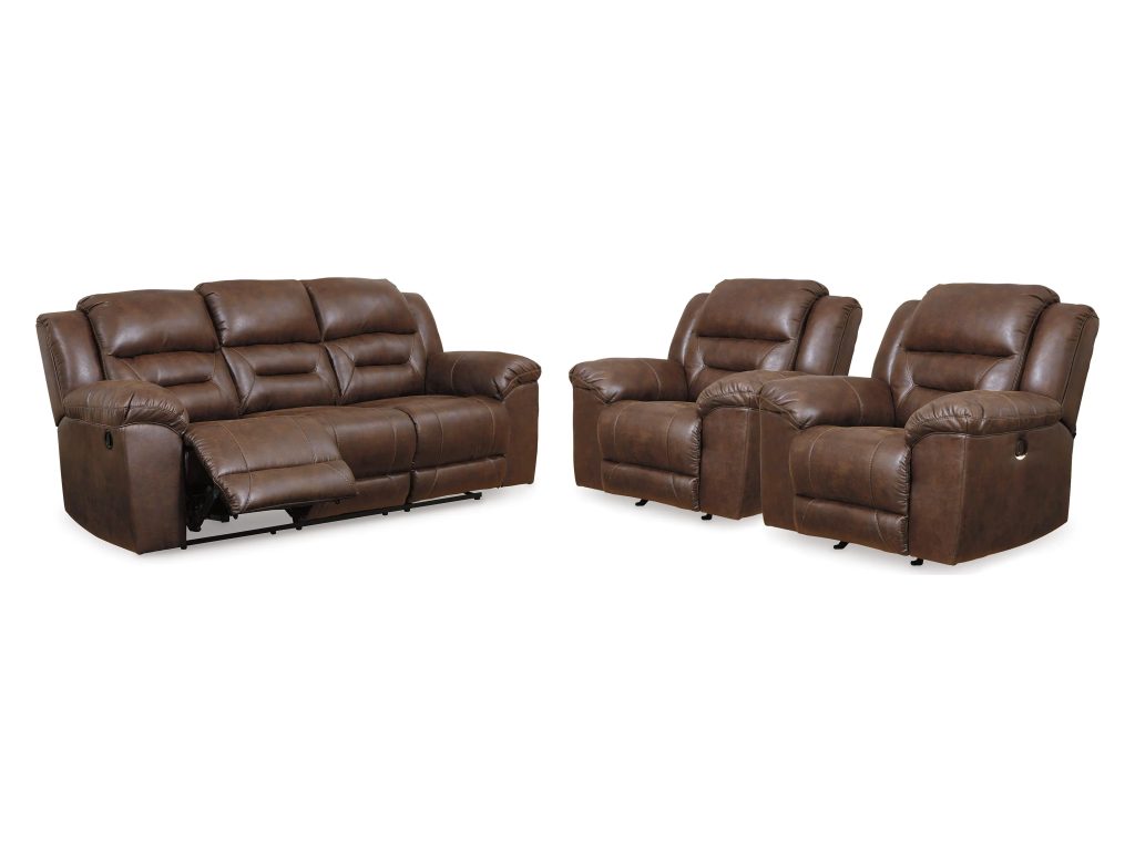 Stoneland Reclining Sofa and 2 Power Recliners - main image