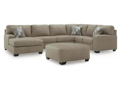 Newellen 3-Piece Sectional and Oversized Ottoman