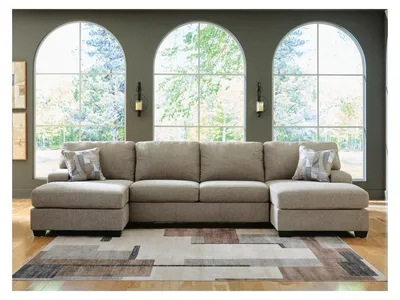 Newellen 3-Piece Sleeper Sectional with Double Chaise - Alternative View