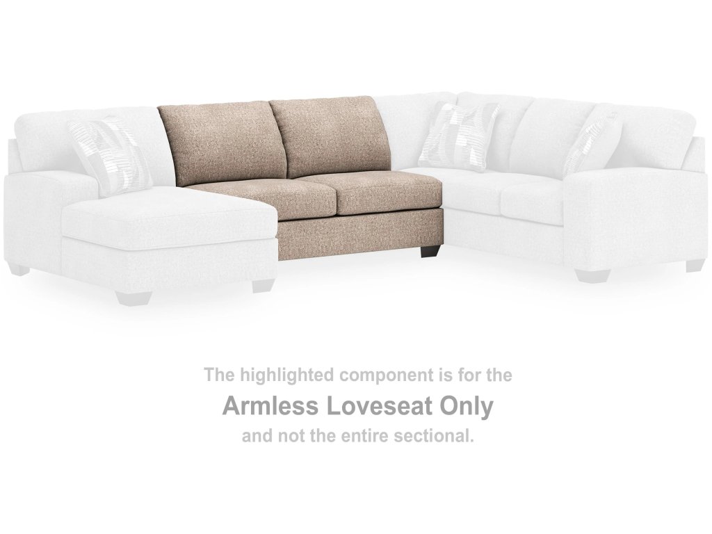 Newellen Armless Loveseat - image 1