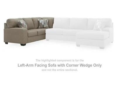 Newellen Left-Arm Facing Sofa with Corner Wedge - Alternative View