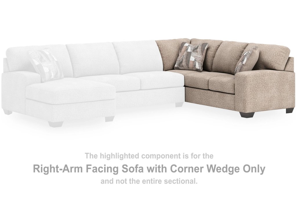 Newellen Right-Arm Facing Sofa with Corner Wedge - image 1