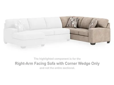 Newellen Right-Arm Facing Sofa with Corner Wedge - Alternative View