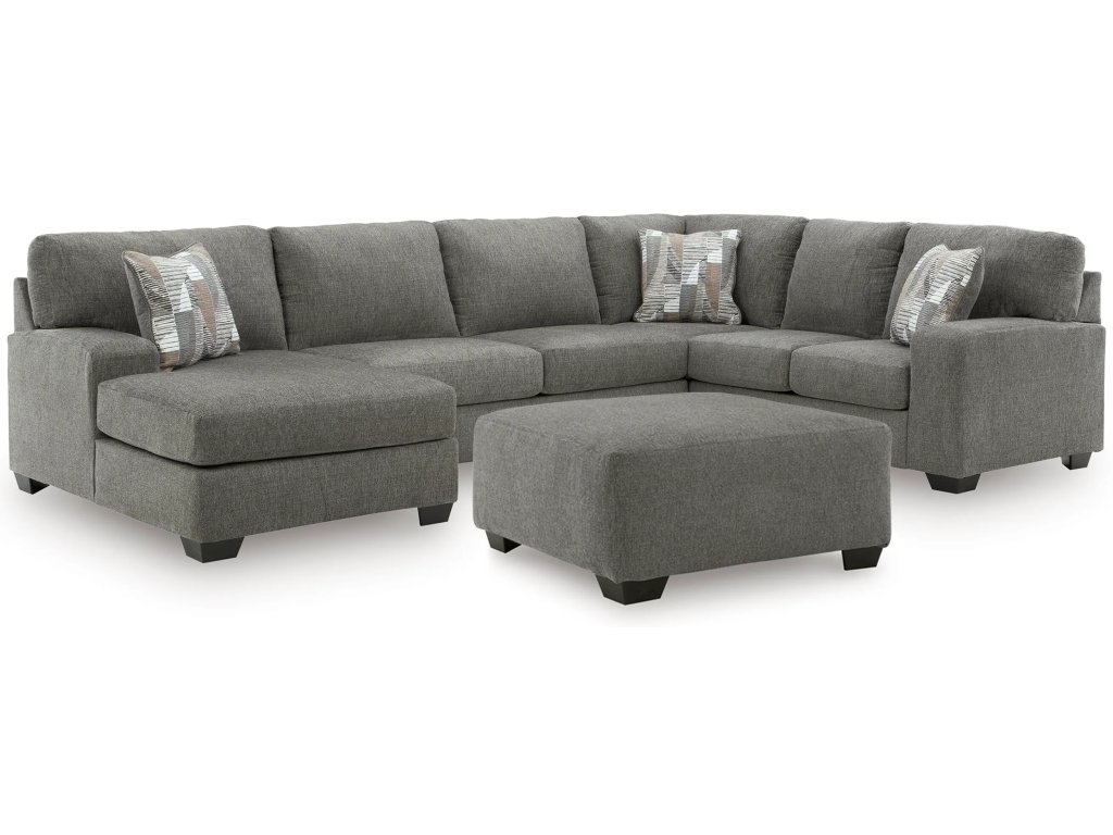 Clarington 3-Piece Sectional and Oversized Ottoman - main image