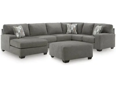 Clarington 3-Piece Sectional and Oversized Ottoman