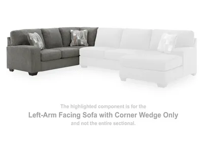 Clarington Left-Arm Facing Sofa with Corner Wedge - Alternative View