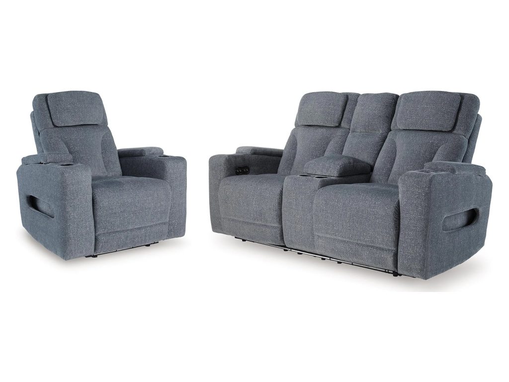 Studio Cave Power Reclining Loveseat and Power Recliner - main image