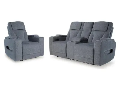 Studio Cave Power Reclining Loveseat and Power Recliner