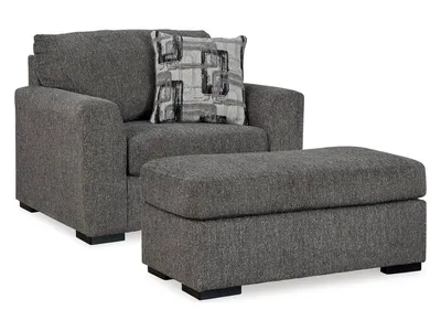 Gardiner Oversized Chair and Ottoman - Alternative View