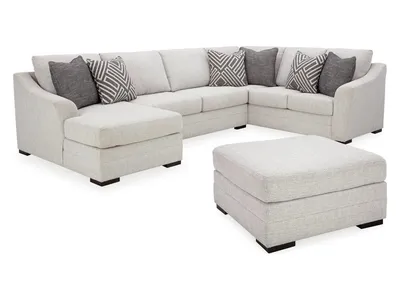 Koralynn 3-Piece Sectional and Oversized Accent Ottoman