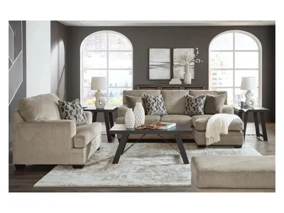 Stonemeade Sofa Chaise, Oversized Chair, and Ottoman