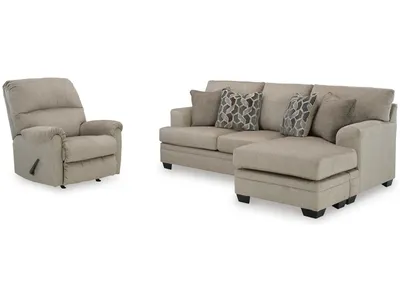 Stonemeade Sofa Chaise and Recliner - Alternative View